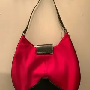 Dkny | Bags | Nwt City Dkny Red Black Canvas Leather